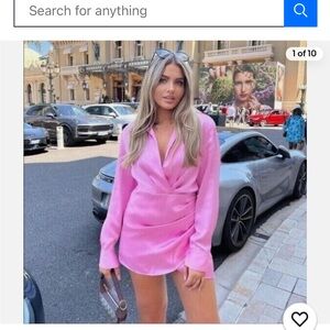 Zara satin effect dress